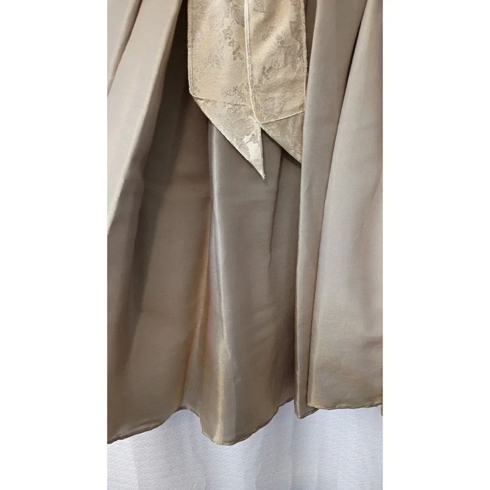 Vintage HoneyBee Victorian Girls Dress Sz 14 Gold Holiday Formal NWT (Has Flaws)